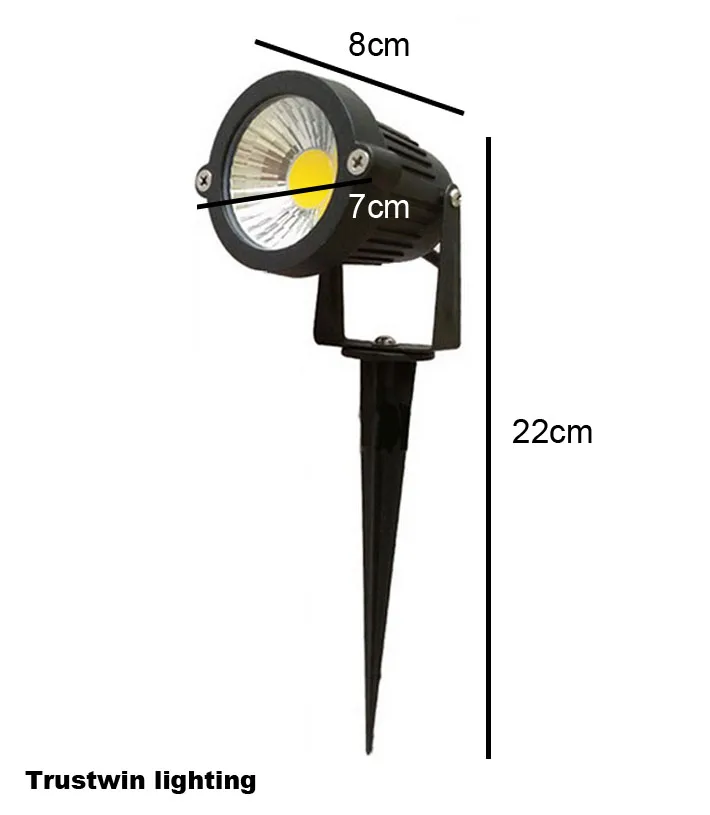 8 шт. Вставка 5 Вт 7 10 IP65 Светодиодная садовая лампа для газона Водонепроницаемая