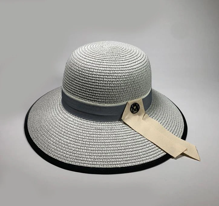 Летняя соломенная Солнцезащитная шляпа с широкими полями пляжная Панама