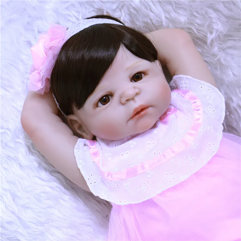 Bebe princess reborn girl dolls 22inch full silicone reborn baby dolls with pink dress pacifier bonecas reborn de silicone
Bebe princess reborn girl dolls 22inch full silicone reborn baby dolls with pink dress pacifier bonecas reborn de silicone