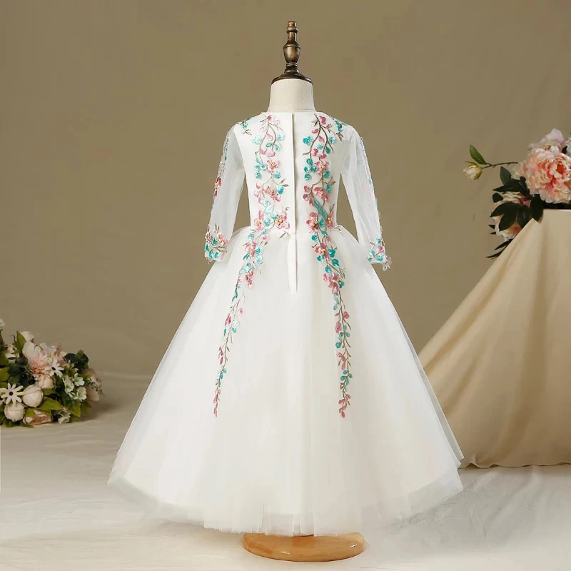 2019 Autumn Winter New Luxury Children Girls Embroidery Flowers Princess Ball Gown Princess Party Dress Kids Birthday Dress Wear
2019 Autumn Winter New Luxury Children Girls Embroidery Flowers Princess Ball Gown Princess Party Dress Kids Birthday Dress Wear