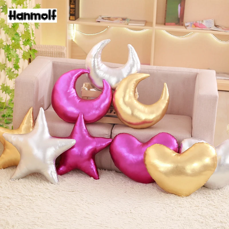 Bright Stuffed Star Moon Heart Shaped Pillow PU Leather Sofa Chair Bed Kids Cot Decorative Throw Pillow Rose Red/Silver/Golden
Bright Stuffed Star Moon Heart Shaped Pillow PU Leather Sofa Chair Bed Kids Cot Decorative Throw Pillow Rose Red/Silver/Golden