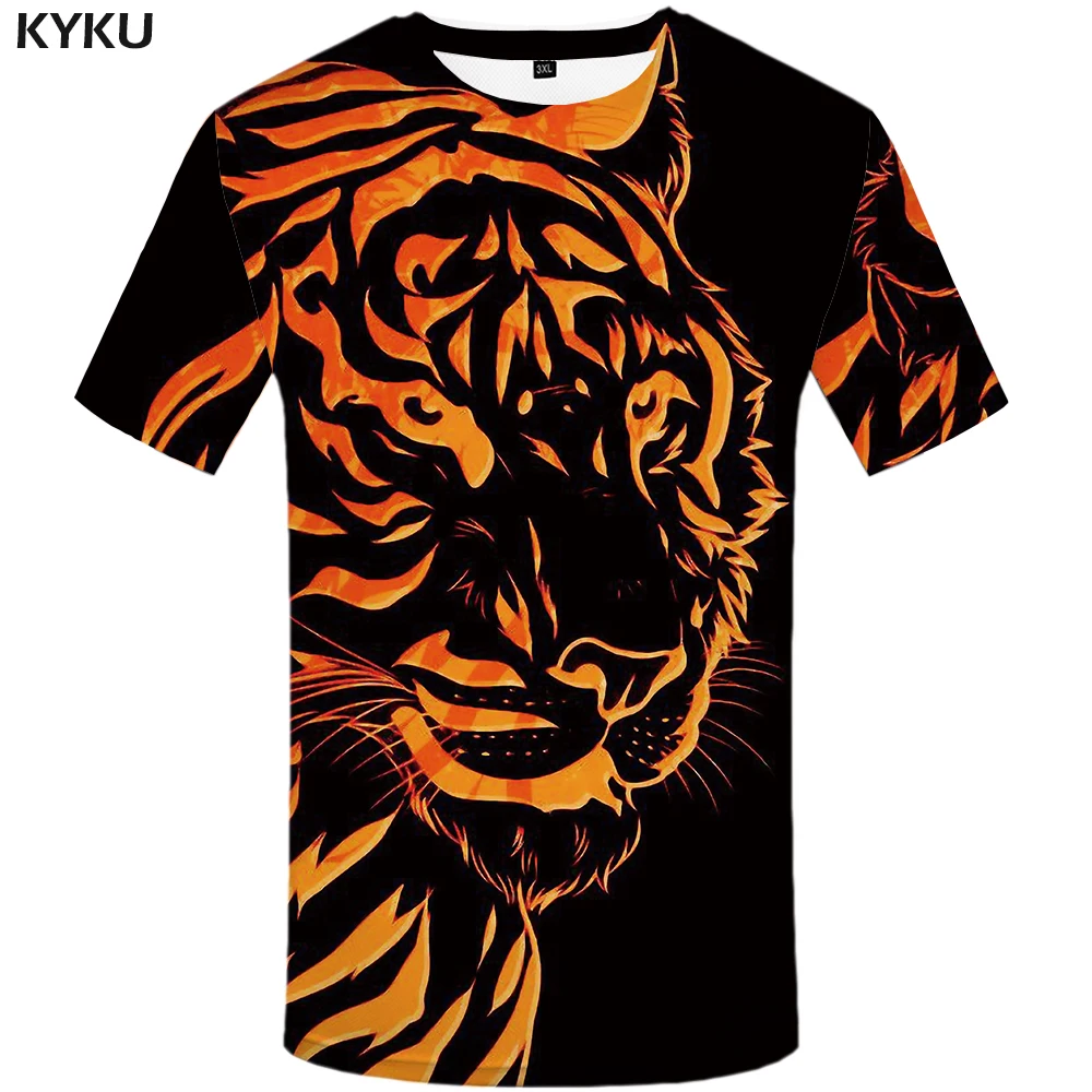 KYKU Brand Tiger T shirt Black T-shirt Yellow Clothes Animal shirts Clothing Tshirt Men Rock Hip hop High Quality New
KYKU Brand Tiger T shirt Black T-shirt Yellow Clothes Animal shirts Clothing Tshirt Men Rock Hip hop High Quality New