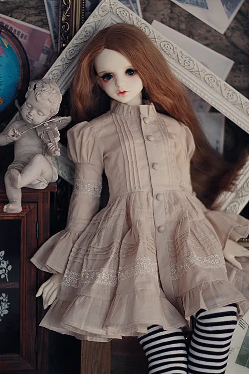 Temperament Vintage Deep Beige Dress for BJD Girl 1/3 SD10,SD13, 1/2 Doll Clothes CW2
Temperament Vintage Deep Beige Dress for BJD Girl 1/3 SD10,SD13, 1/2 Doll Clothes CW2