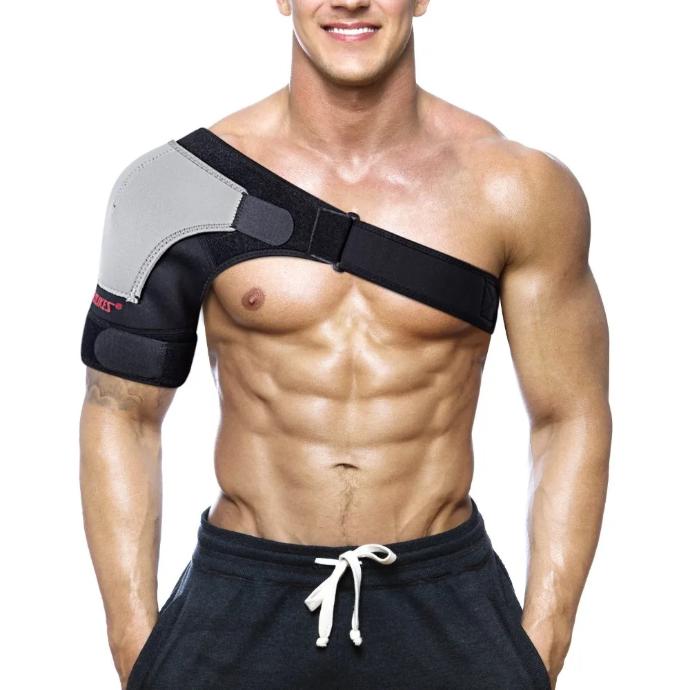 Регулируемый дышащий спортивный бандаж на одно плечо для тренажерного зала