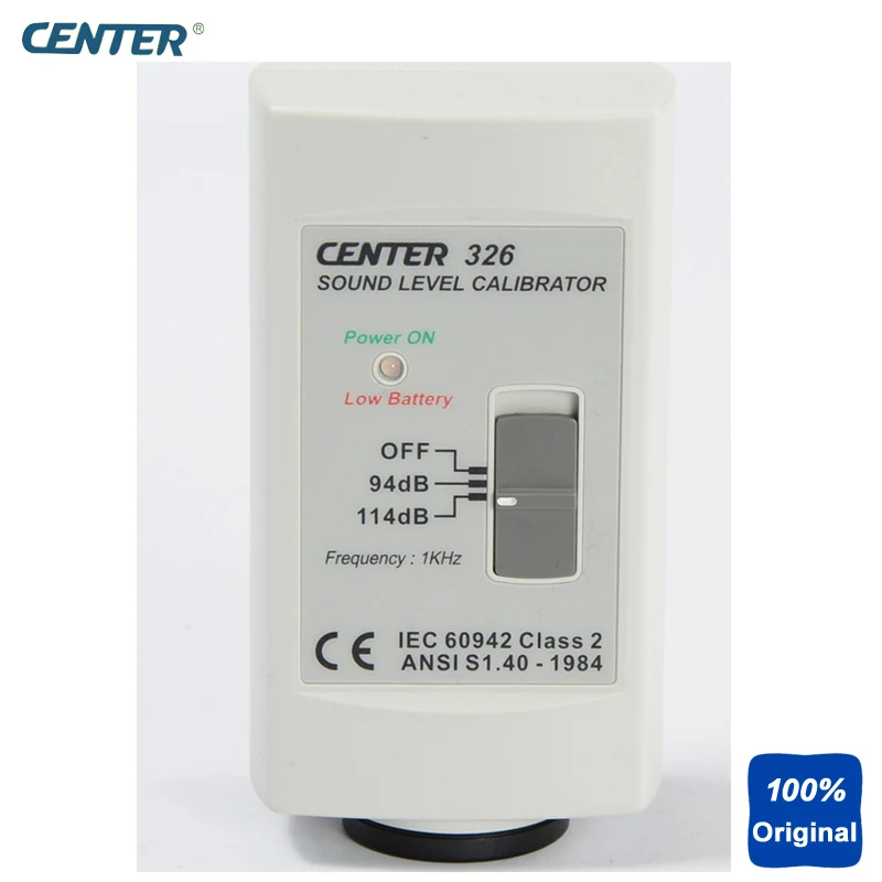 Accurate and Simple to Use Sound Tester Calibrator Noise Level Meter Calibrator (94dB/114dB) CENTER-326
Accurate and Simple to Use Sound Tester Calibrator Noise Level Meter Calibrator (94dB/114dB) CENTER-326