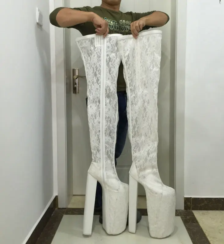 White Lace Thigh High Boots Women Wedding Shoes Long Boots Extram High Heels Botas Mujer For Girls Women Work Boots Size 14
White Lace Thigh High Boots Women Wedding Shoes Long Boots Extram High Heels Botas Mujer For Girls Women Work Boots Size 14
