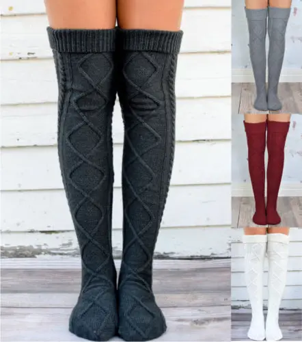 Winter Women Warm Knitted Stockings Thigh High Long Stockings Knit Over Knee Girls Stocking
Winter Women Warm Knitted Stockings Thigh High Long Stockings Knit Over Knee Girls Stocking