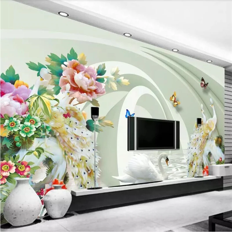 beibehang Wallpaper custom living room bedroom mural 3D stereo peacock peony jade carving TV decorative background Wallpaper
beibehang Wallpaper custom living room bedroom mural 3D stereo peacock peony jade carving TV decorative background Wallpaper