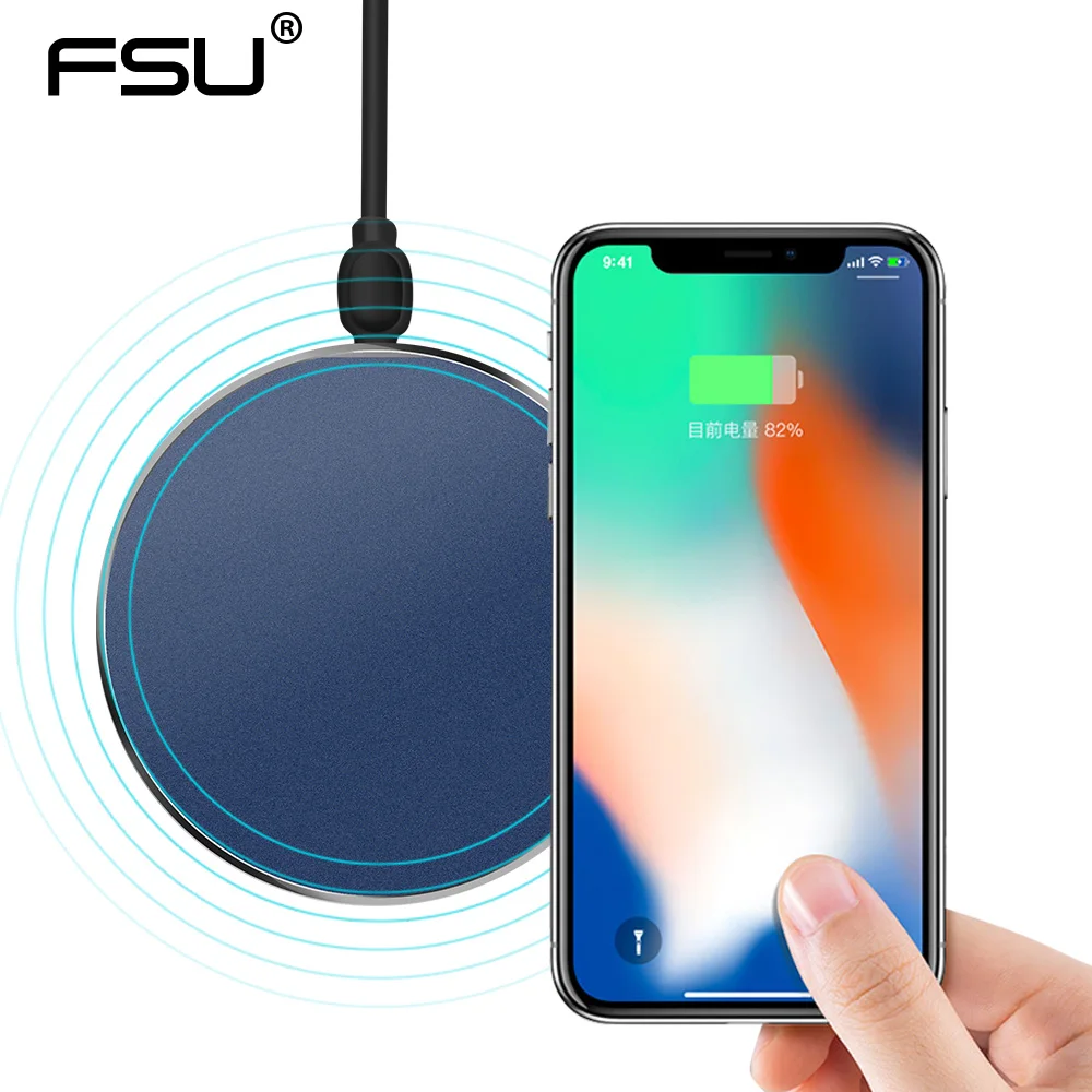 10 Вт быстро Беспроводной Зарядное устройство для samsung S8/S8 +/S7 edg iPhone 8/ x Nexus5 Lumia 820 USB