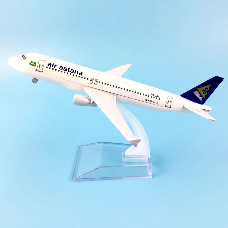 Модель самолета a320 air astana craft модель 16 см из сплава Рождественская игрушка подарок