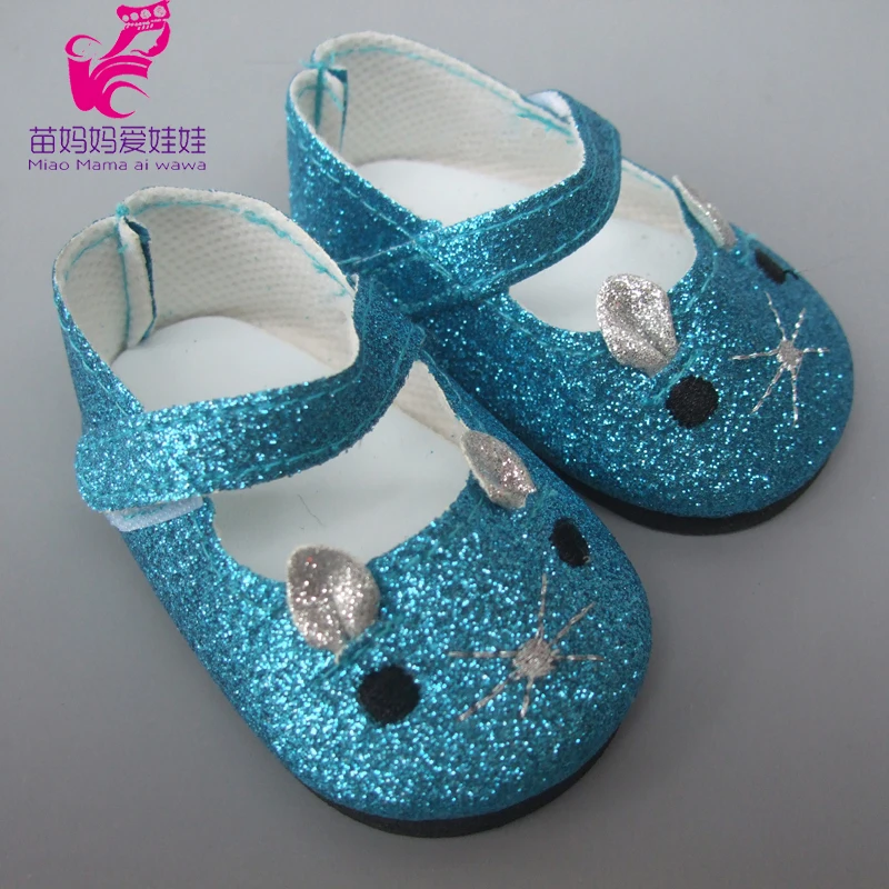 18 inch doll Gliter Pink Blue Color 7cm Cutemouse Doll Shoes for 43CM Baby baby Doll Shoes
18 inch doll Gliter Pink Blue Color 7cm Cutemouse Doll Shoes for 43CM Baby baby Doll Shoes
