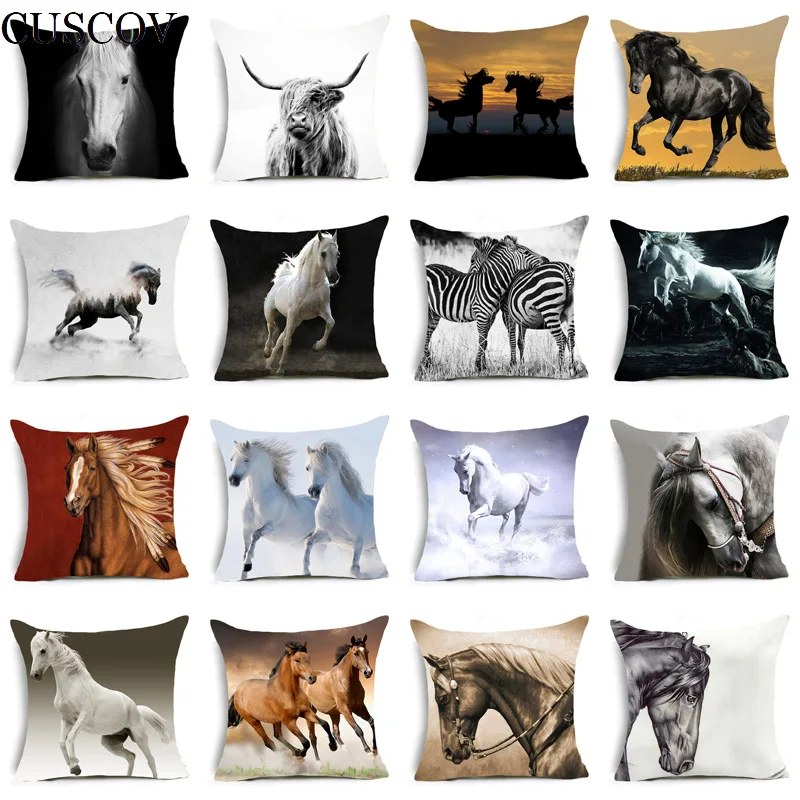 Foreign trade selling polyester printing animal horse pillowcase fashion home sofa cushion cover comfortable seat pillow covers
Foreign trade selling polyester printing animal horse pillowcase fashion home sofa cushion cover comfortable seat pillow covers