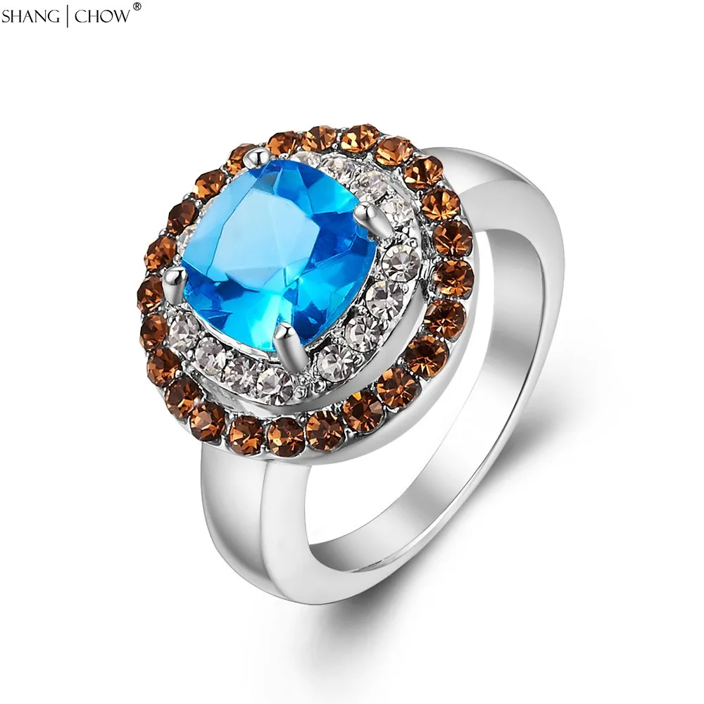 Trendy Charm Jewelry Morganite Around Blue Crystal Stone 925 Sterling Silver Ring for women casual clothes R1288
Trendy Charm Jewelry Morganite Around Blue Crystal Stone 925 Sterling Silver Ring for women casual clothes R1288