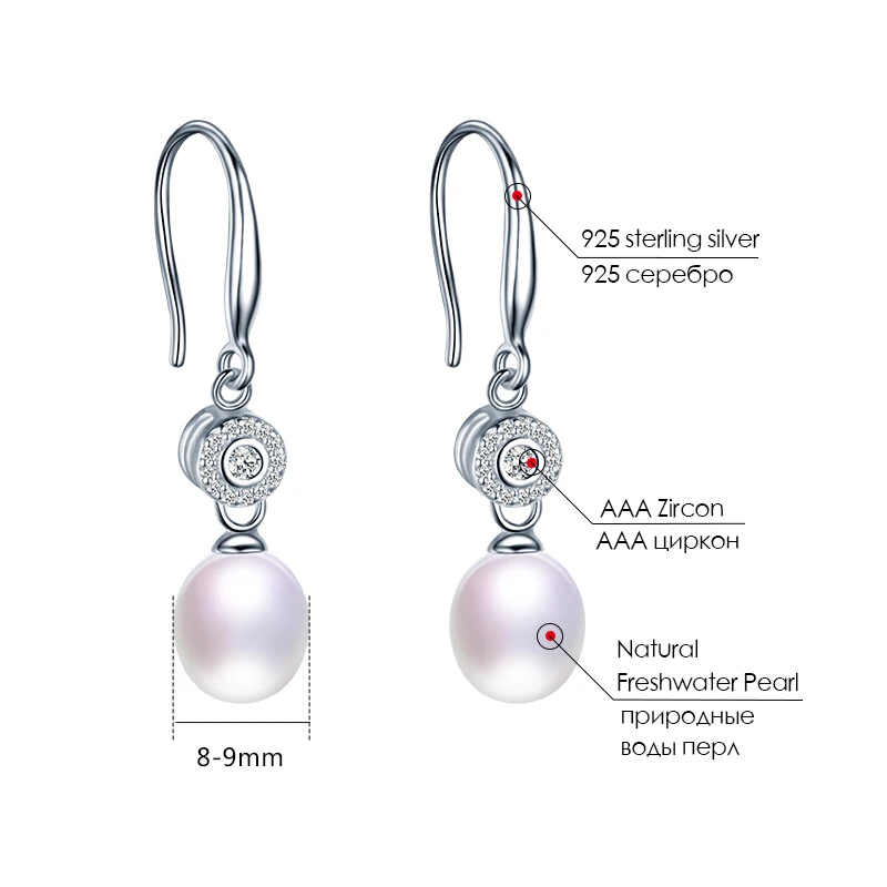 Dainashi Real 925 Sterling Silver Women Drop Zircon Earring,Natural Freshwater Pearl,Rice Round,8-9mm,Fine Jewelry With Gift Box
Dainashi Real 925 Sterling Silver Women Drop Zircon Earring,Natural Freshwater Pearl,Rice Round,8-9mm,Fine Jewelry With Gift Box
