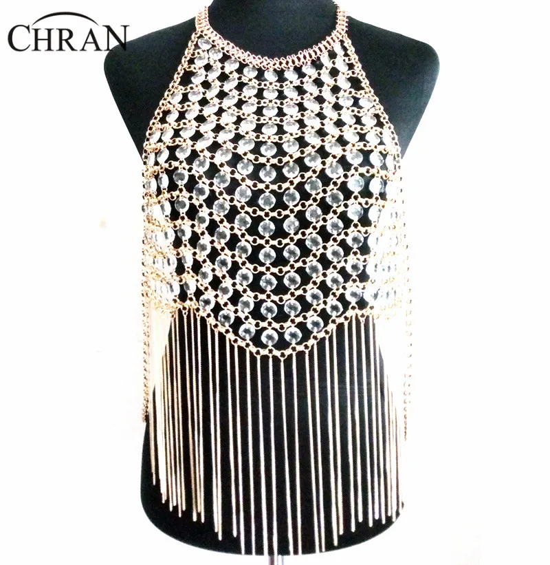 Chran Sexy Beaded Bralette Women Harness Chain Crop Top Necklace Bikini Wear Beach Jewelry Body Belly Waist Halter Necklace
Chran Sexy Beaded Bralette Women Harness Chain Crop Top Necklace Bikini Wear Beach Jewelry Body Belly Waist Halter Necklace