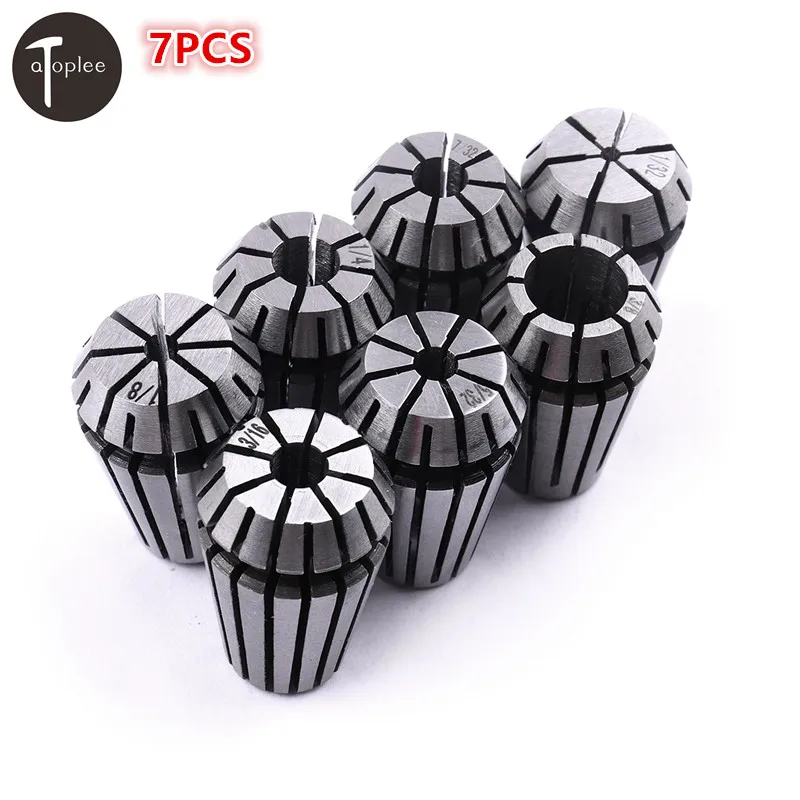 7PCS/Set ER16 1/32''-3/8" Spring Collet Precision Spring Chuck Set 7 Types CNC Engraving Machine & Milling Lathe Tool
7PCS/Set ER16 1/32''-3/8" Spring Collet Precision Spring Chuck Set 7 Types CNC Engraving Machine & Milling Lathe Tool