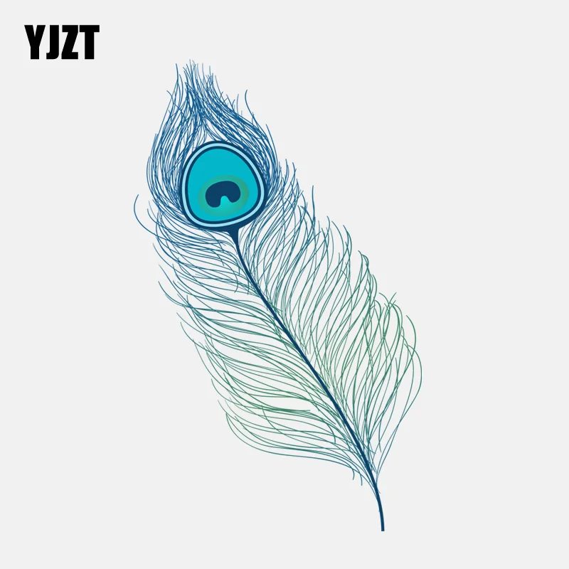 YJZT 9.2CM*15.2CM Ice Crystal Blue Peacock Feather PVC High Quality Car Sticker 11-01452
YJZT 9.2CM*15.2CM Ice Crystal Blue Peacock Feather PVC High Quality Car Sticker 11-01452