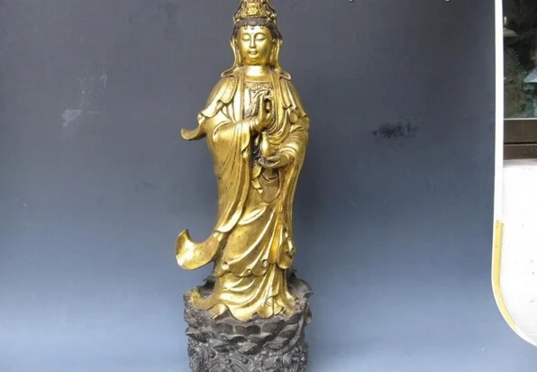 Песня voge gem S1516 26 "тибетская классический старый Бронзовый Gild Южная Китай Sea Kwan-Yin Будда Бодхисаттва
Песня voge gem S1516 26 "тибетская классический старый Бронзовый Gild Южная Китай Sea Kwan-Yin Будда Бодхисаттва