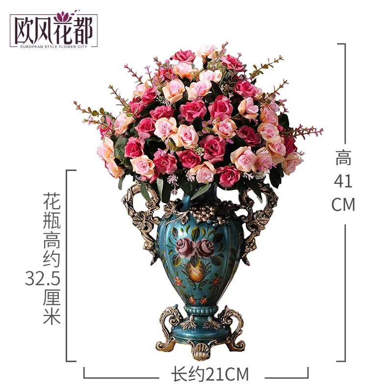 American country table decoration flower vase room retro continental retro high simulation flower set
American country table decoration flower vase room retro continental retro high simulation flower set