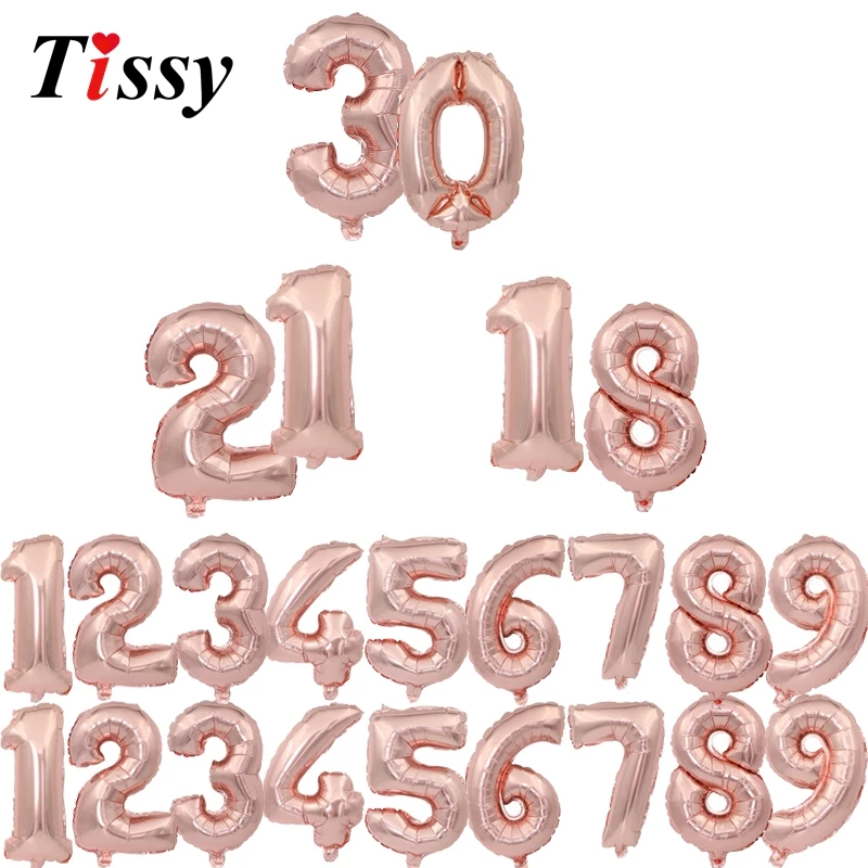 1Pcs 3 Sizes 16"/32"/40" Rose Gold Number Balloon Figures Foil Float Air Inflatable Balls For Birthday Party Wedding Decoration
1Pcs 3 Sizes 16"/32"/40" Rose Gold Number Balloon Figures Foil Float Air Inflatable Balls For Birthday Party Wedding Decoration
