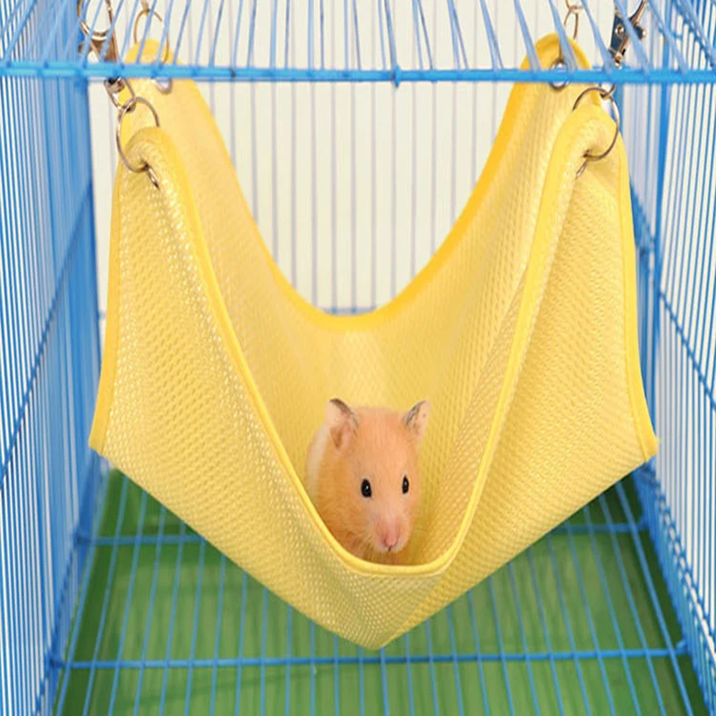 1pc Small Pet Hammock For Rabbit Hamster Totoro Ferret Guinea Pig Chinchilla Breathable Mesh Cage Bed Grinding Bag | Дом и сад