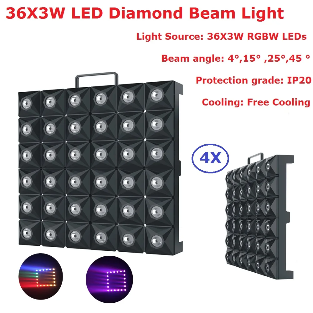Carton Package 4XLot LED Matrix Beam Lights RGBW Quad Color 36X3W LED Stage Effect Disco Lights For Mobile DJ, Party, Nightclubs
Carton Package 4XLot LED Matrix Beam Lights RGBW Quad Color 36X3W LED Stage Effect Disco Lights For Mobile DJ, Party, Nightclubs