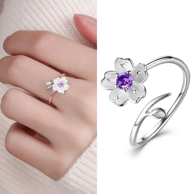 Fashion 1PC Branch Cherry Blossom Ring For Women Girls Cute Simple Flower Opening Ring Wholesale
Fashion 1PC Branch Cherry Blossom Ring For Women Girls Cute Simple Flower Opening Ring Wholesale