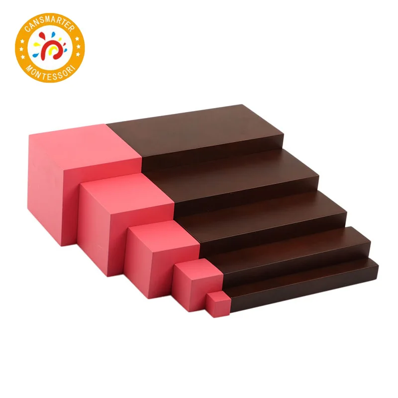 Montessori Materials Pink Tower 5 steps and Brown Stairs 5 steps Blocks Early Education Children Toy
Montessori Materials Pink Tower 5 steps and Brown Stairs 5 steps Blocks Early Education Children Toy