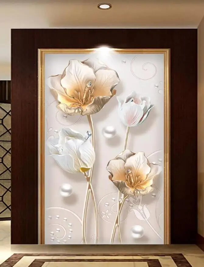 Custom 3D wallpaper mural 3D three-dimensional tulip relief jewelry porch flower porch background wall decoration painting
Custom 3D wallpaper mural 3D three-dimensional tulip relief jewelry porch flower porch background wall decoration painting