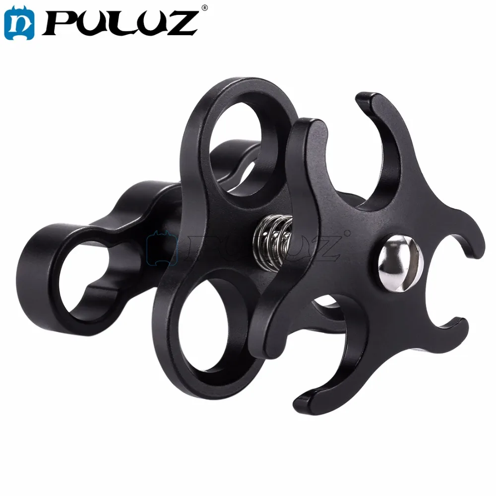 PULUZ Triple Ball Clamp Diving Camera Bracket Aluminum Spring Flashlight Clamp for Diving Underwater Photography System
PULUZ Triple Ball Clamp Diving Camera Bracket Aluminum Spring Flashlight Clamp for Diving Underwater Photography System