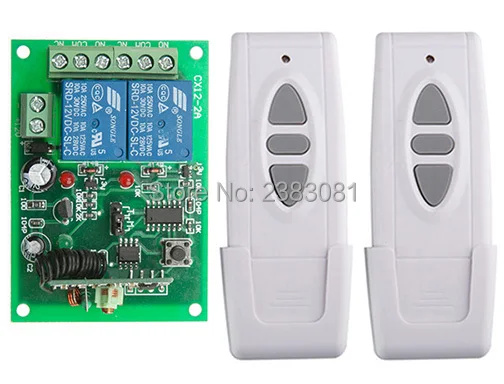 DC12V 1CH 10A Wireless Remote Control Switch System teleswitch 1*Receiver and 2*Transmitter for Appliances Gate Garage Door
DC12V 1CH 10A Wireless Remote Control Switch System teleswitch 1*Receiver and 2*Transmitter for Appliances Gate Garage Door