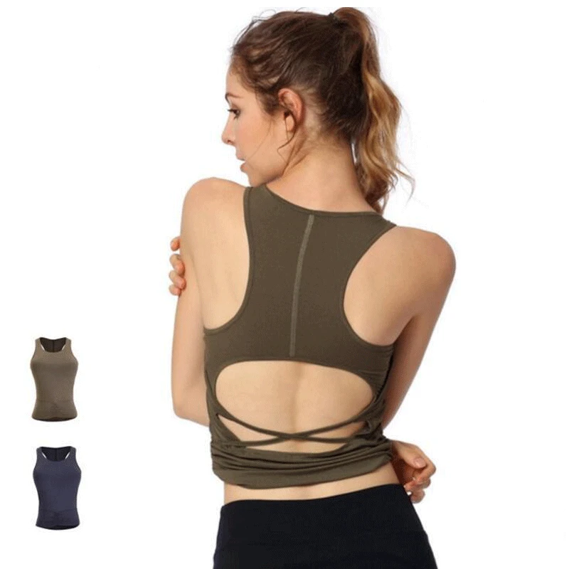 2019 New Back Sleeveless T-Shirt Running Vest Women Yoga Sport Wear Fitness Clothing Hollow Back Sexy Design With Chest Pad
2019 New Back Sleeveless T-Shirt Running Vest Women Yoga Sport Wear Fitness Clothing Hollow Back Sexy Design With Chest Pad