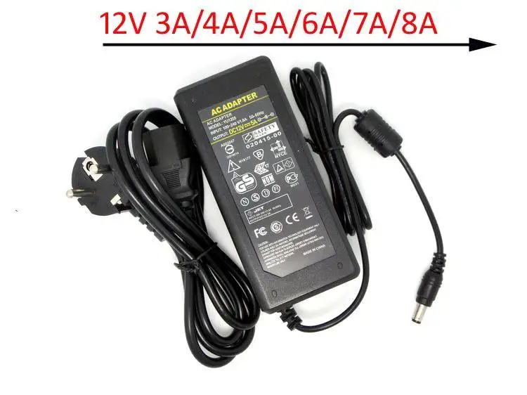 AC110 240V to DC 12V 2A/3A/4A/5A/6A/7A/8A адаптер трансформатора для светодиодной ленты|adapter for led|for