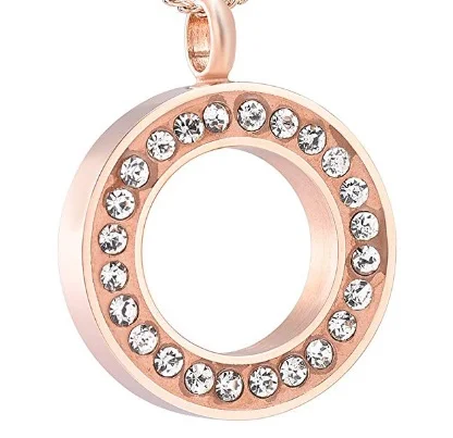 JJ001 Inlay Clear Crystal Circle Of Life Stainless Steel Memorial Jewellery For Loved Ones Cremation Ashes Keepsake Urn Necklace
JJ001 Inlay Clear Crystal Circle Of Life Stainless Steel Memorial Jewellery For Loved Ones Cremation Ashes Keepsake Urn Necklace