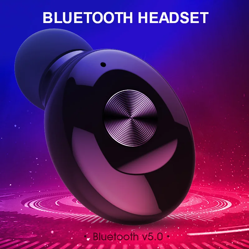 XG-U12 Single Bluetooth Earphones Mini Wireless Headphones Earbuds V5.0 Stereo 4 Hours Working Time Headset with Mic for Phone |