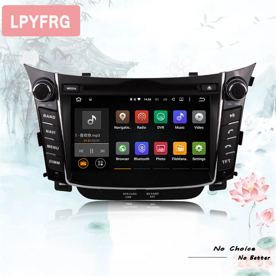 Автомобильный DVD плеер на android 10 0 головное устройство с GPS навигацией для Hyundai I30