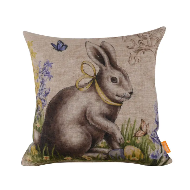 LINKWELL 45x45cm Flower Happy Easter Cute Bunny Rabbit Burlap Decorative Cushion Covers Throw Pillowcase for Seasonal Decoration
LINKWELL 45x45cm Flower Happy Easter Cute Bunny Rabbit Burlap Decorative Cushion Covers Throw Pillowcase for Seasonal Decoration