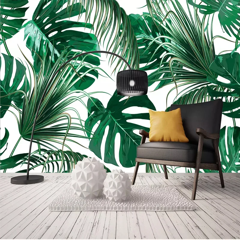 Custom Wallpaper Modern Fresh Rainforest Banana Leaf Garden Mural Living Room TV Sofa Background Wall Cloth 3D Papel De Parede
Custom Wallpaper Modern Fresh Rainforest Banana Leaf Garden Mural Living Room TV Sofa Background Wall Cloth 3D Papel De Parede