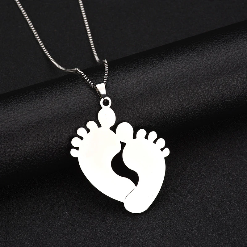 UZone Customized Baby Feet Engrave Necklace Stainless Steel Engraved Name Date Necklace Lovers Gift
UZone Customized Baby Feet Engrave Necklace Stainless Steel Engraved Name Date Necklace Lovers Gift