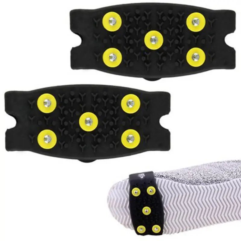 1 pair 5-Stud Snow Ice Claw Winter Climbing Anti Slip Spikes Grips Crampon Cleats Shoes Cover for women men Boots Cover size 35-
1 pair 5-Stud Snow Ice Claw Winter Climbing Anti Slip Spikes Grips Crampon Cleats Shoes Cover for women men Boots Cover size 35-