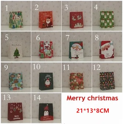 21x 13 x 8cm Merry Christmas Paper Bags With Haddle Christmas Paper Gift Bag Festival Hand Bag 100pcs/lot Free shipping
21x 13 x 8cm Merry Christmas Paper Bags With Haddle Christmas Paper Gift Bag Festival Hand Bag 100pcs/lot Free shipping