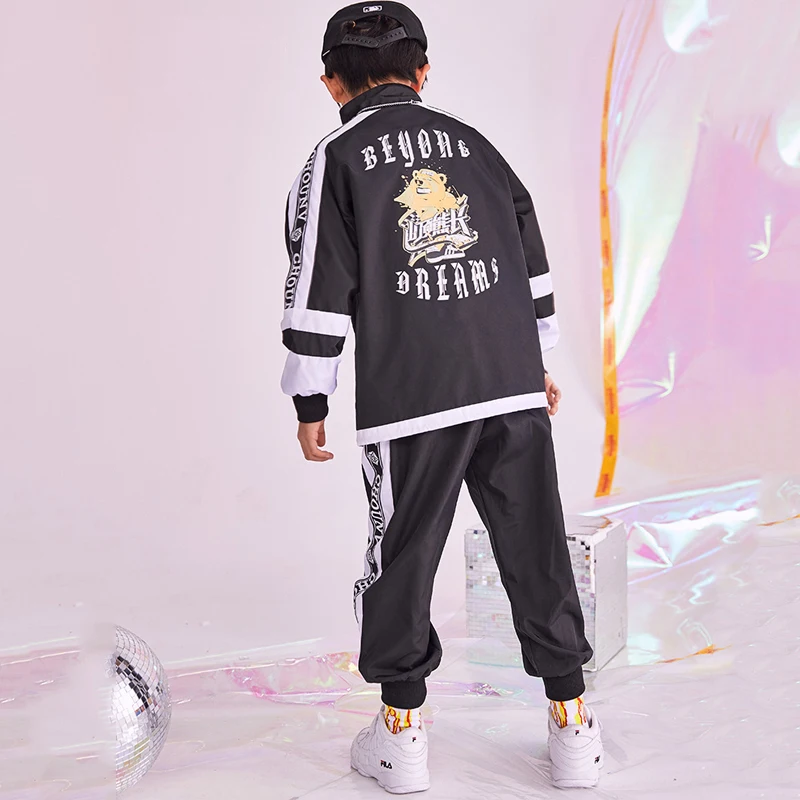 Hip Hop Costume Boys Black Long Sleeve Jacket Pants Kids Jazz Street Dance Clothing Children Stage Dancewear Outfit DNV11171
Hip Hop Costume Boys Black Long Sleeve Jacket Pants Kids Jazz Street Dance Clothing Children Stage Dancewear Outfit DNV11171
