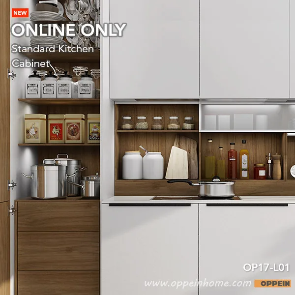 Oppein 360 см ширина предварительно собранный кухонный шкафчик лакированный шкафы