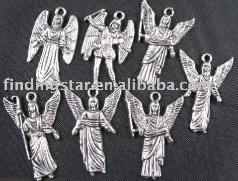 200 шт. Смешанные тибетские серебряные подвески в виде крыльев ангелов A1696|angel charm|mix