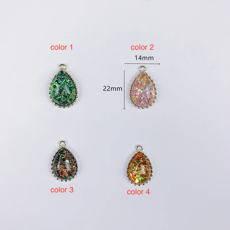 50pcs 14*22mm Gold color Resin Material Fashion Teardrop shape beads Charm Gold foil Pendants for Earring DIY handmade Jewelry
50pcs 14*22mm Gold color Resin Material Fashion Teardrop shape beads Charm Gold foil Pendants for Earring DIY handmade Jewelry