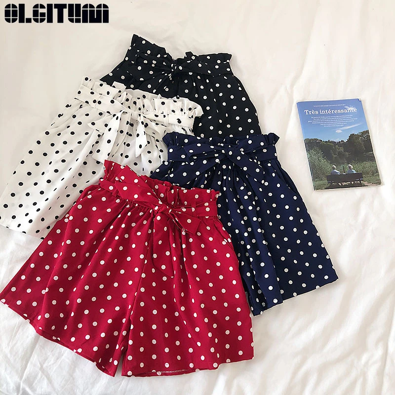 Fashion Polka Dot Chiffon Shorts Women Korean Summer 2020 New High Waist Sweet Bow Tie Elasticated Wide-leg PT293
Fashion Polka Dot Chiffon Shorts Women Korean Summer 2020 New High Waist Sweet Bow Tie Elasticated Wide-leg PT293