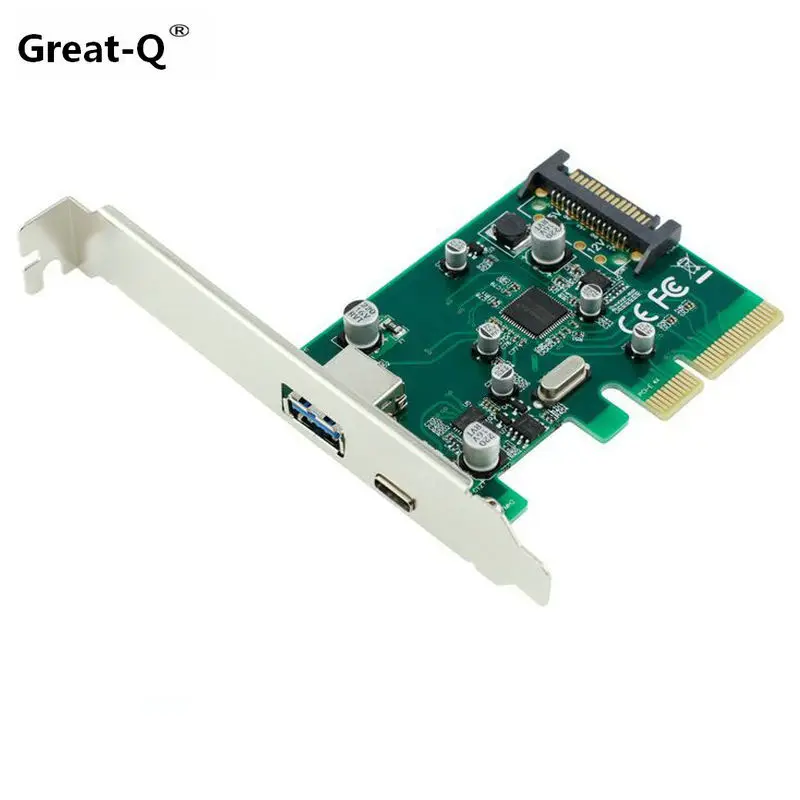 10Gbps Super speed USB 3.1 Type-C type-A to PCI Express pci-e Expansion card adapter with sata power
10Gbps Super speed USB 3.1 Type-C type-A to PCI Express pci-e Expansion card adapter with sata power