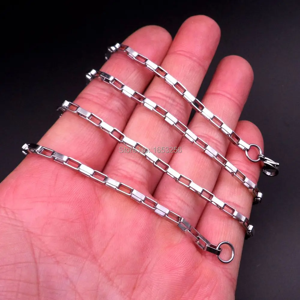 Lot of 5pcs in bulk stainess steel Square Box Link Chain Necklace For Women Girls Men's Jewelry 3mm 20''
Lot of 5pcs in bulk stainess steel Square Box Link Chain Necklace For Women Girls Men's Jewelry 3mm 20''