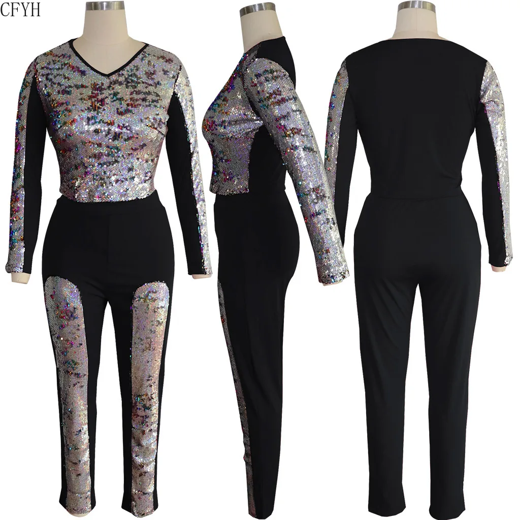 Sequin Jumpsuit Two Pieces Skinny Jumpsuit and Rompers Long Sleeve Sequin Glitter Bodysuit
Sequin Jumpsuit Two Pieces Skinny Jumpsuit and Rompers Long Sleeve Sequin Glitter Bodysuit