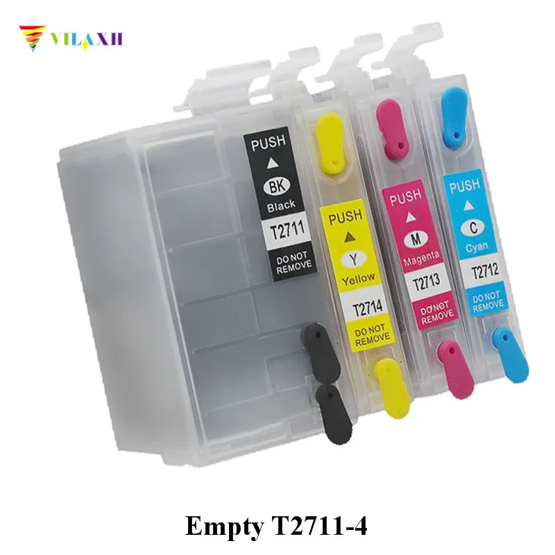 vilaxh T2711xl 27xl Refillable Ink Cartridge For Epson T2711 WorkForce WF7110 WF7610 WF7620 WF-3620 WF 3640 7715 WF-7710 wf-7210
vilaxh T2711xl 27xl Refillable Ink Cartridge For Epson T2711 WorkForce WF7110 WF7610 WF7620 WF-3620 WF 3640 7715 WF-7710 wf-7210